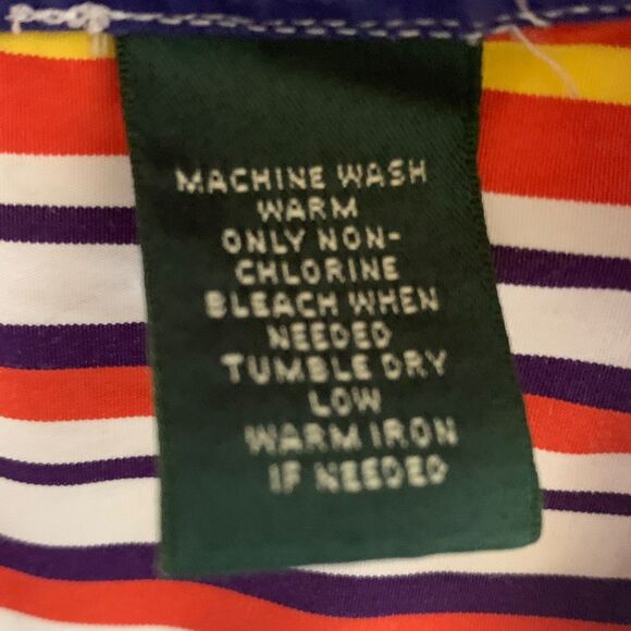 Lauren Ralph Lauren Women's Blouse 3 XL Multi Color Stripes Long Sleeve Cotton - Picture 11 of 13